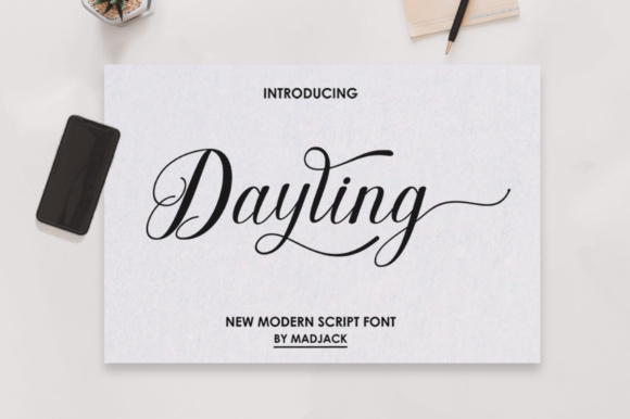 Dayling Script: A Charming Typeface for Craft Projects