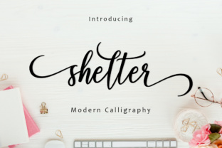 Elevate Your Editorial Design with Shelter Script Typeface