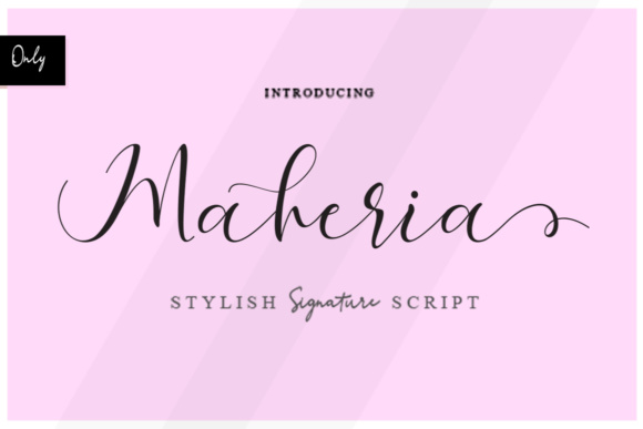 Maheria Script: A Handwritten Typeface for Editorial Elegance