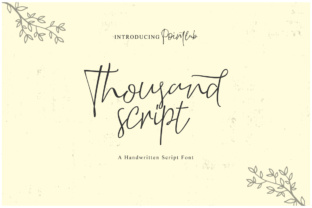 Thousand Script: A Fresh Typeface for Modern Branding Projects